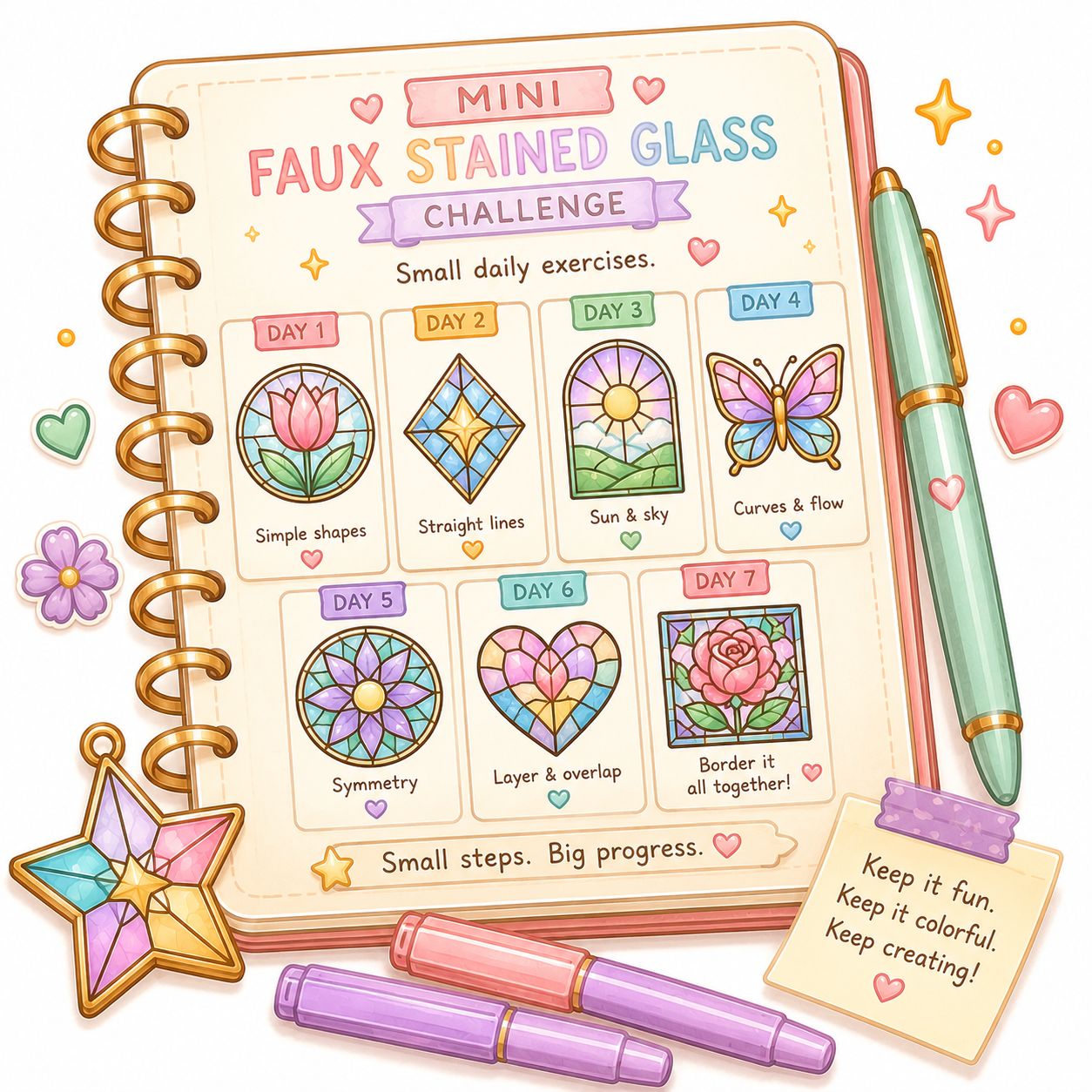 Mini Faux Stained Glass Challenge
