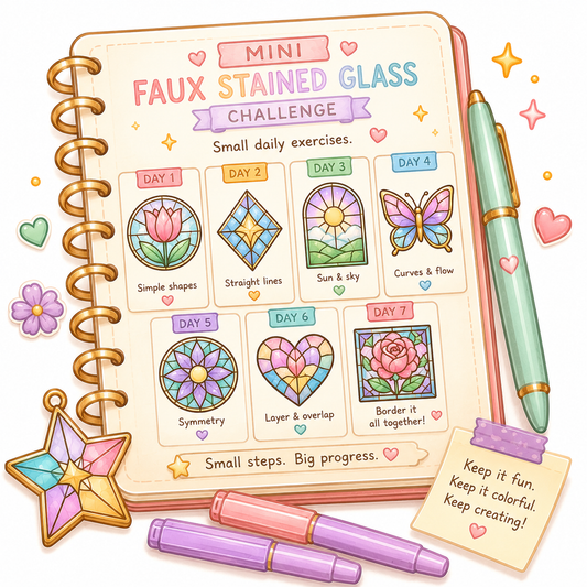 Mini Faux Stained Glass Challenge