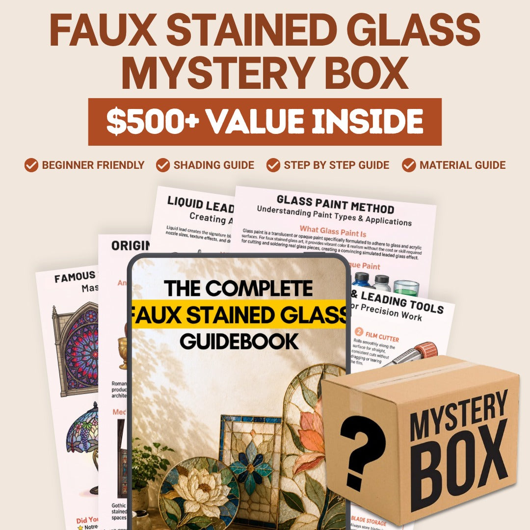 Faux Stained Glass Mystery Box