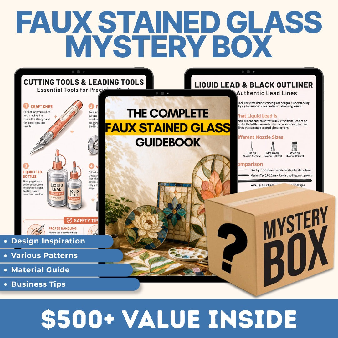 Faux Stained Glass Mystery Box