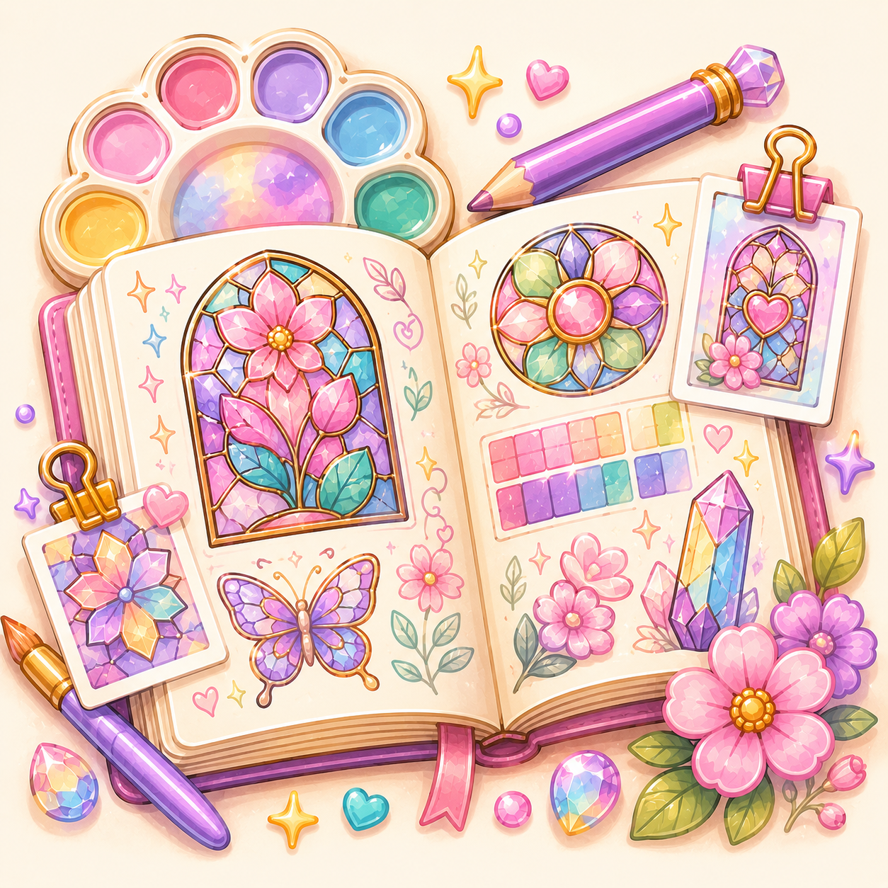 Faux Stained Glass Artist Notes